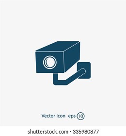 video surveillance camera vector icon