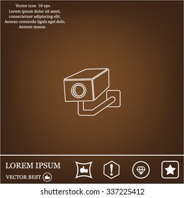 video surveillance camera vector icon
