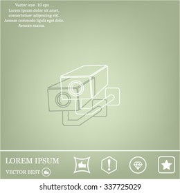 video surveillance camera vector icon