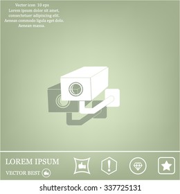 video surveillance camera vector icon