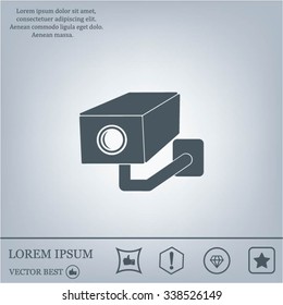 video surveillance camera vector icon