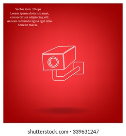 video surveillance camera vector icon