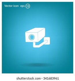video surveillance camera vector icon