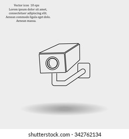 video surveillance camera vector icon