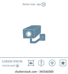 video surveillance camera vector icon