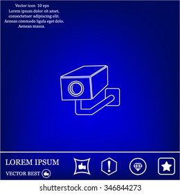 video surveillance camera vector icon