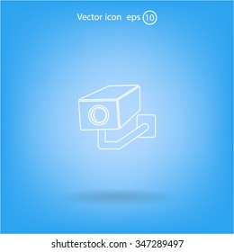 video surveillance camera vector icon