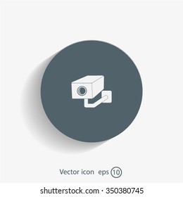 video surveillance camera vector icon