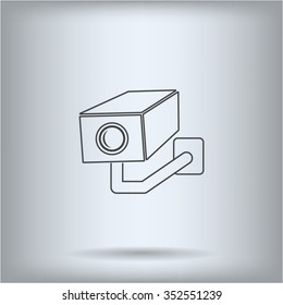 video surveillance camera vector icon