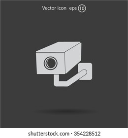 video surveillance camera vector icon