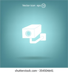 video surveillance camera vector icon