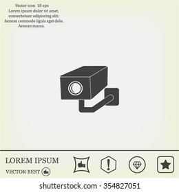 video surveillance camera vector icon