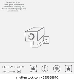 video surveillance camera vector icon