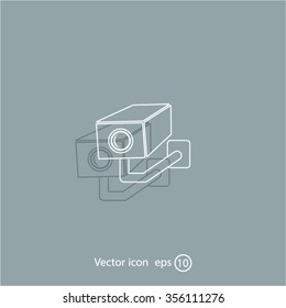 video surveillance camera vector icon
