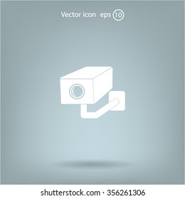 video surveillance camera vector icon