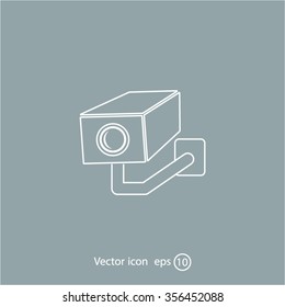 video surveillance camera vector icon