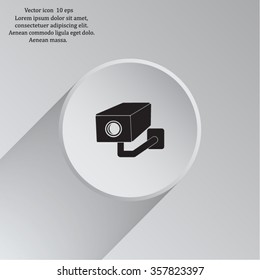 video surveillance camera vector icon