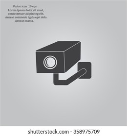 video surveillance camera vector icon