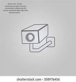 video surveillance camera vector icon