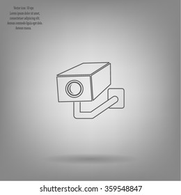 video surveillance camera vector icon