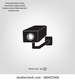 video surveillance camera vector icon