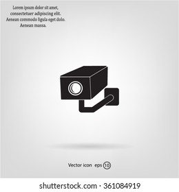 video surveillance camera vector icon