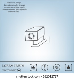 video surveillance camera vector icon