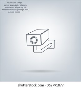 video surveillance camera vector icon