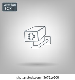 video surveillance camera vector icon