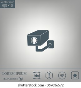video surveillance camera vector icon