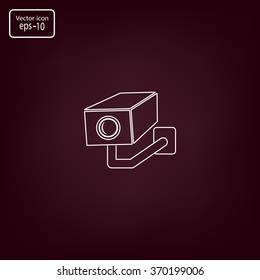 video surveillance camera vector icon