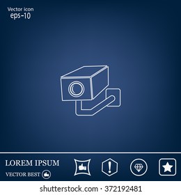video surveillance camera vector icon