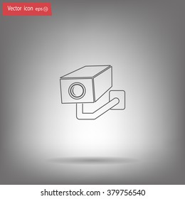 video surveillance camera vector icon