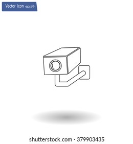 video surveillance camera vector icon