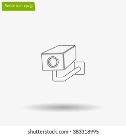 video surveillance camera vector icon