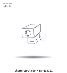 video surveillance camera vector icon
