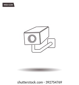 video surveillance camera vector icon