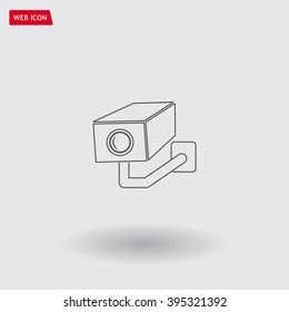 video surveillance camera vector icon