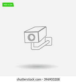video surveillance camera vector icon