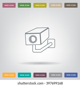 video surveillance camera vector icon