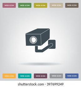 video surveillance camera vector icon