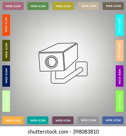 video surveillance camera vector icon