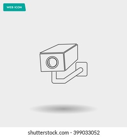 video surveillance camera vector icon