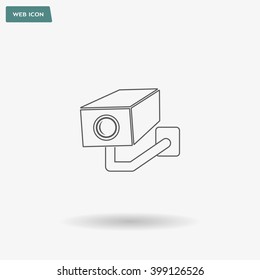 video surveillance camera vector icon