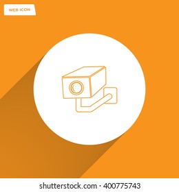 video surveillance camera vector icon