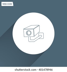 video surveillance camera vector icon