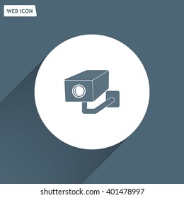 video surveillance camera vector icon