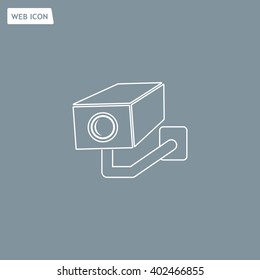 video surveillance camera vector icon