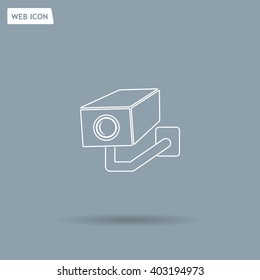 video surveillance camera vector icon