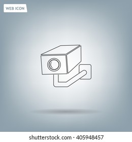 video surveillance camera vector icon